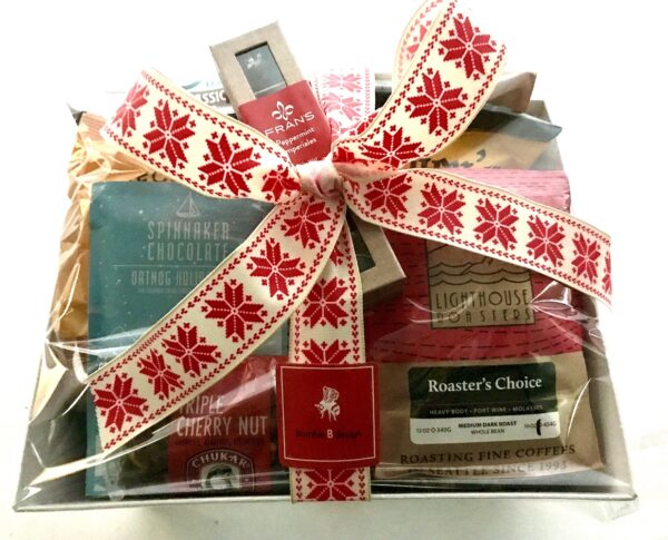 Seattle Coffee & Snack Basket - L - $150 - holiday version