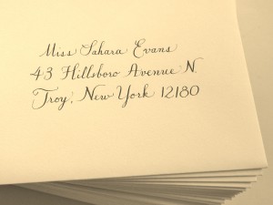 Copperplate style, grey ink