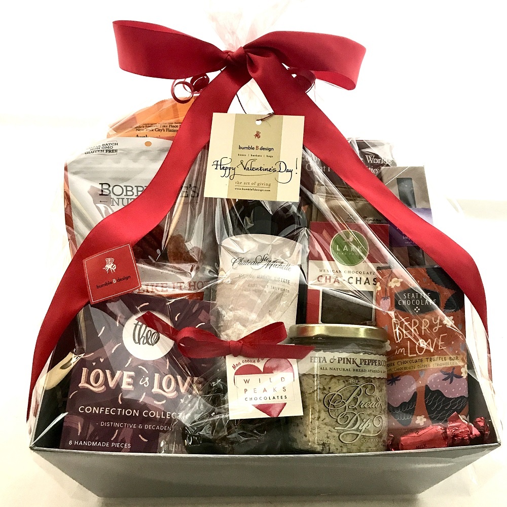 Valentine's Surprise Gift Basket - Chocolate Basket