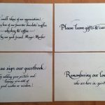 bumble B design - Calligraphy - wedding table signs - Bookhand style, Seattle calligraphy