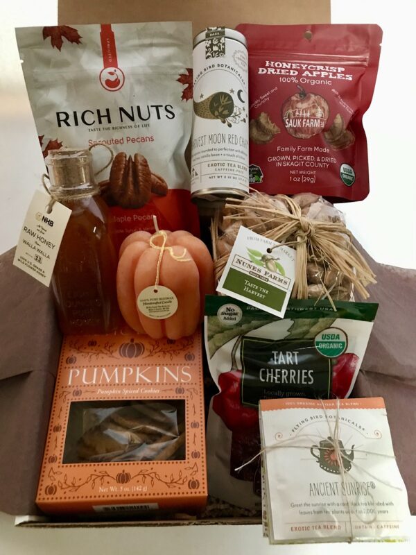 Harvest Gift Box - with dried fruits, nuts, teas, seasonal treats